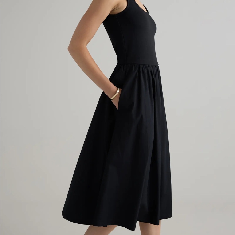 Quince Cotton Mixed Media Tank Dress